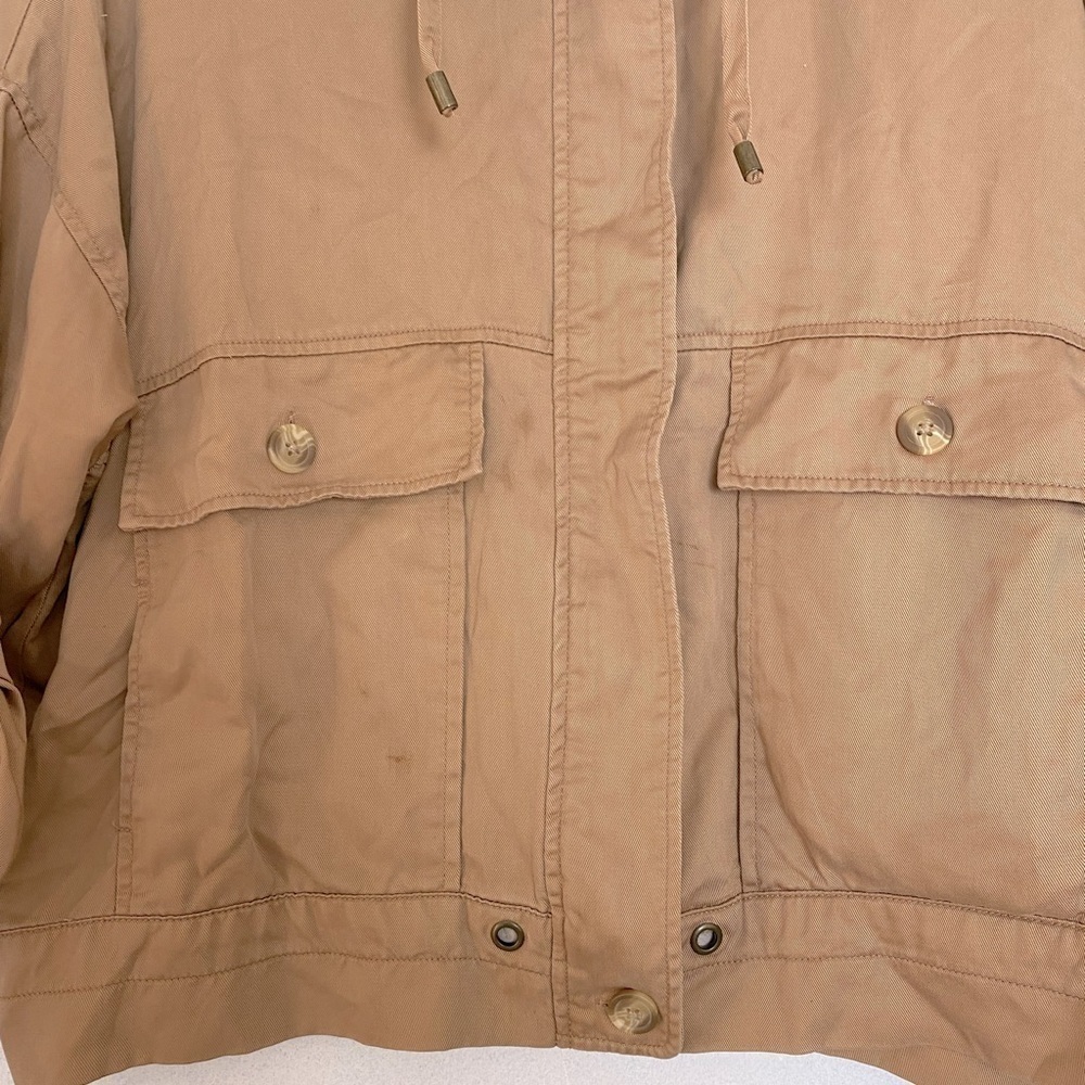 URBAN OUTFITTERS TAN COLORED ZIP FRONT JACKET XS - Picture 2 of 7